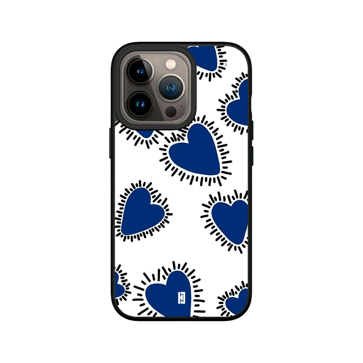 Funda iPhone 12/12 Pro Corazones Azules