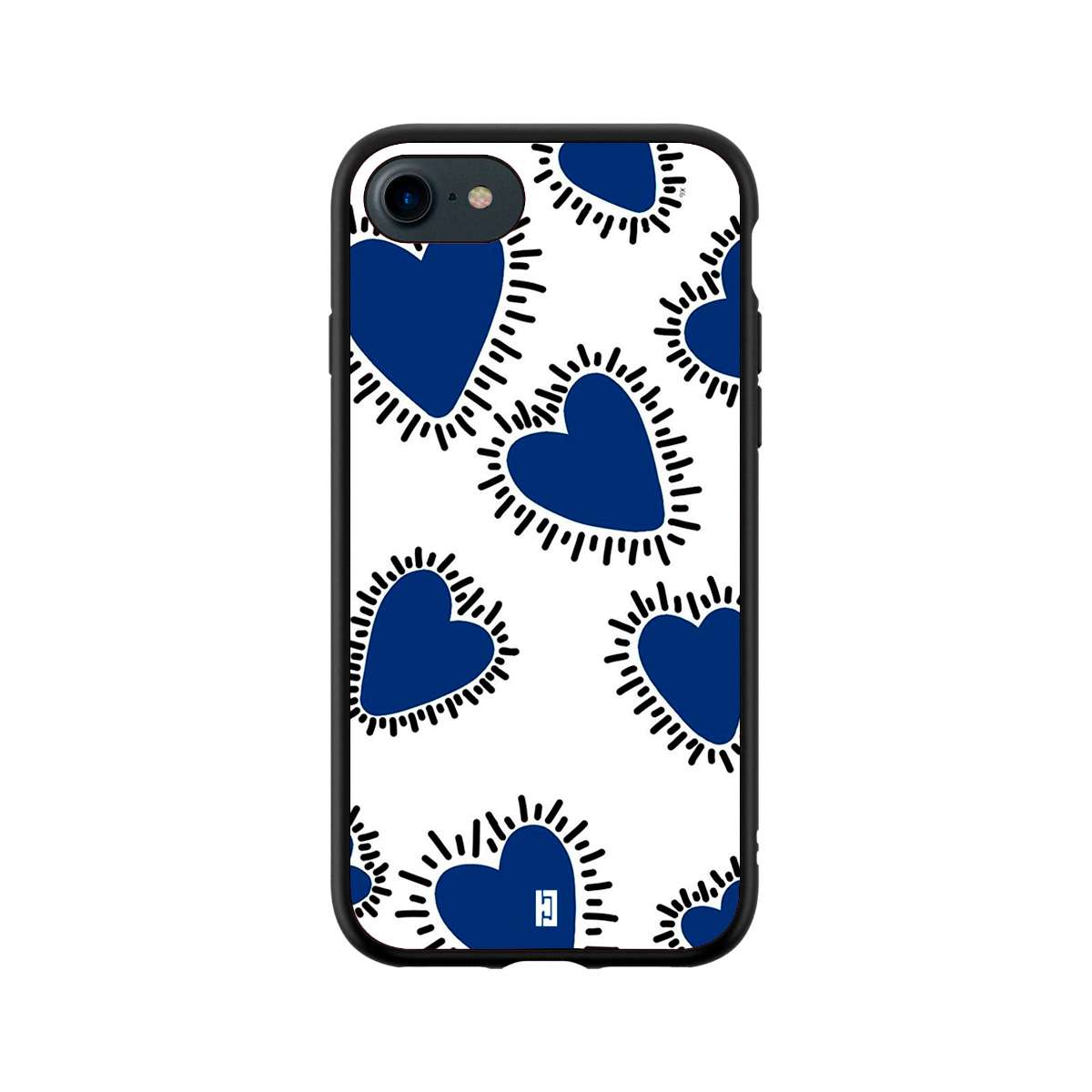 Funda iPhone 7 / 8 Corazones Azules