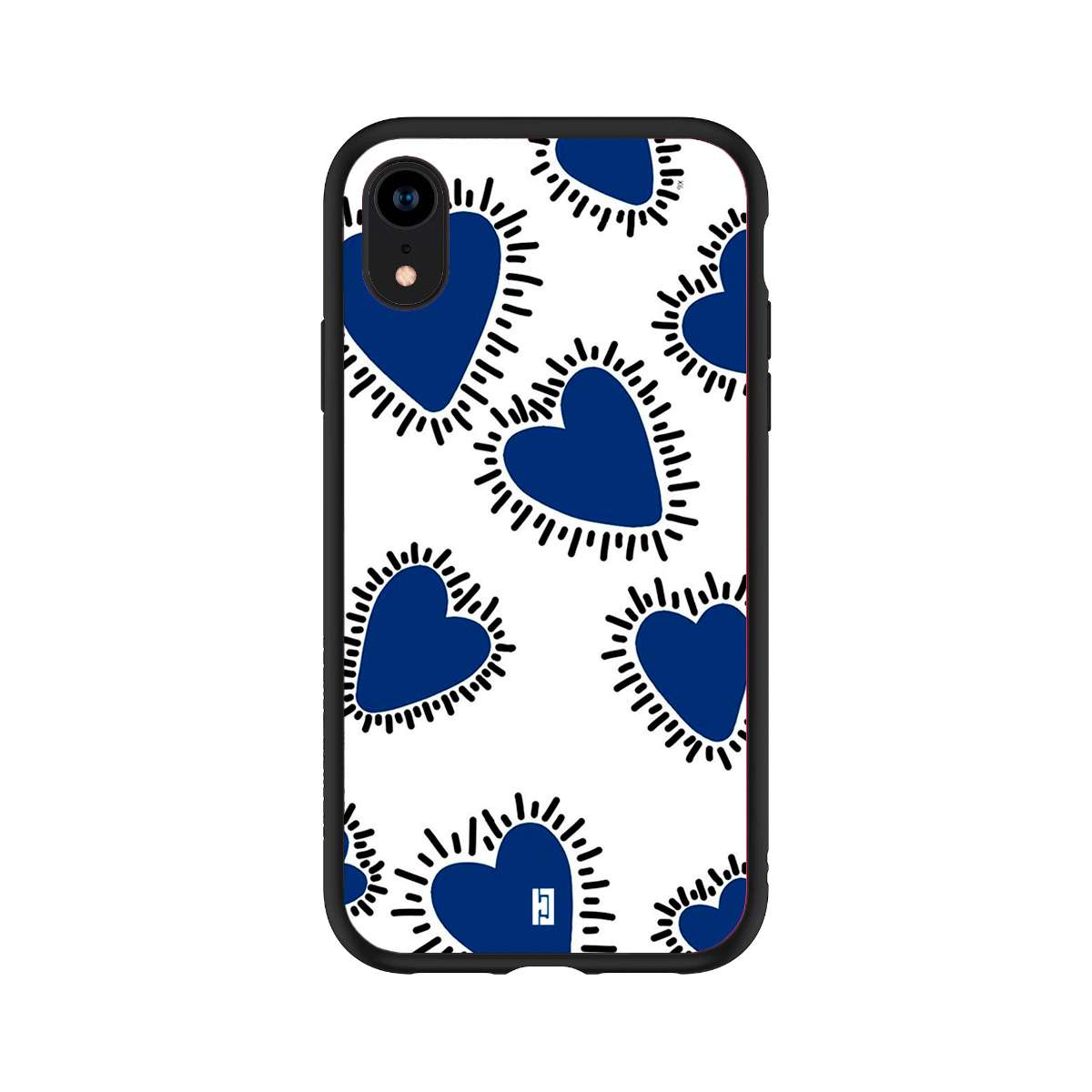 Funda iPhone XR Corazones Azules