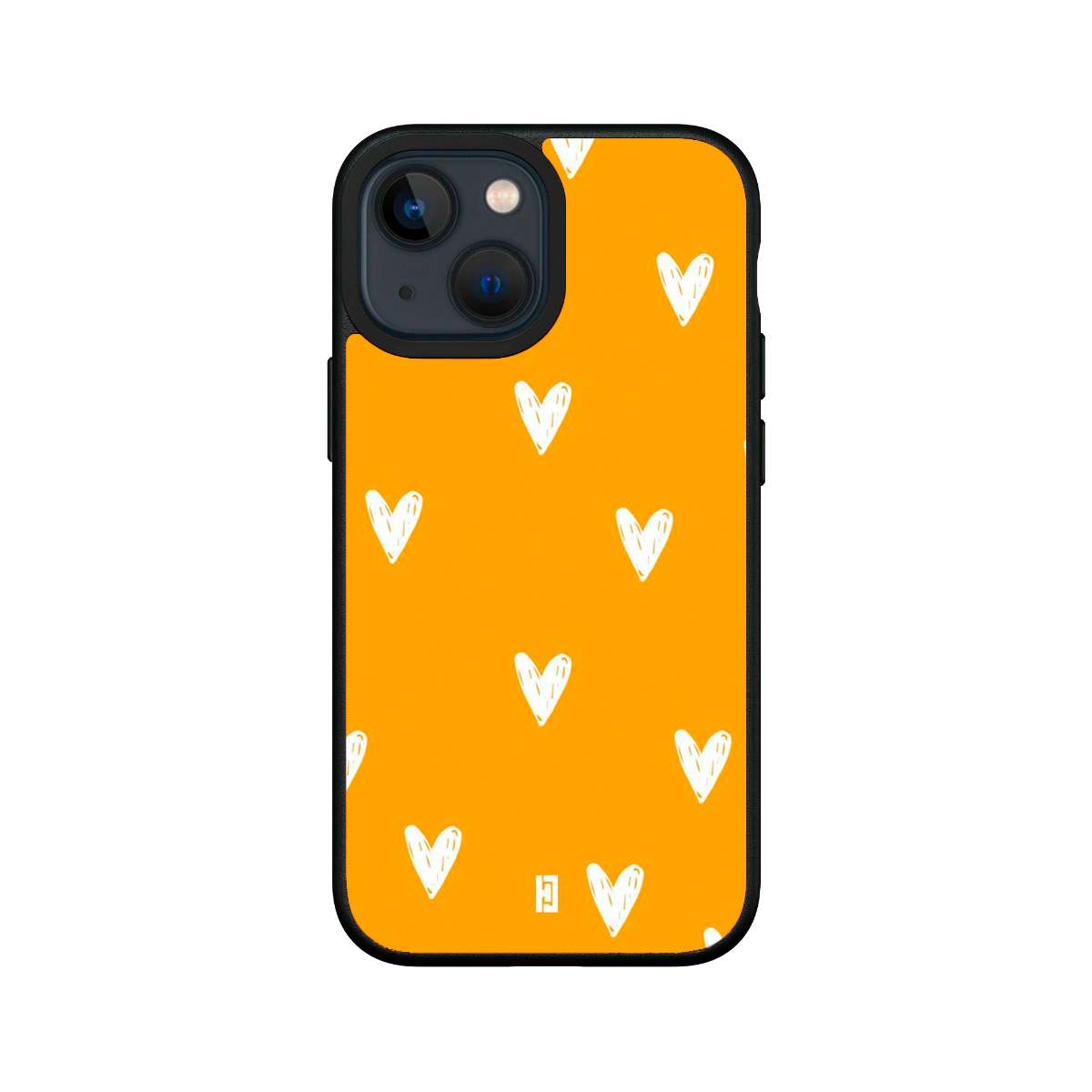 Funda iPhone 12 Mini Corazones Amarillo