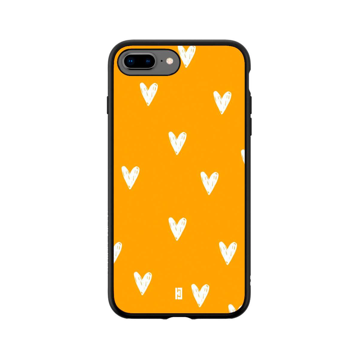 Funda iPhone 7 Plus/8 Plus Corazones Amarillo