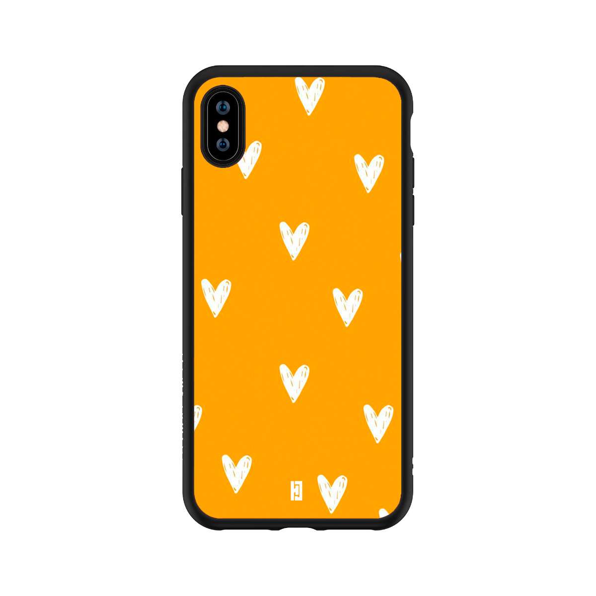 Funda iPhone X/XS Corazones Amarillo