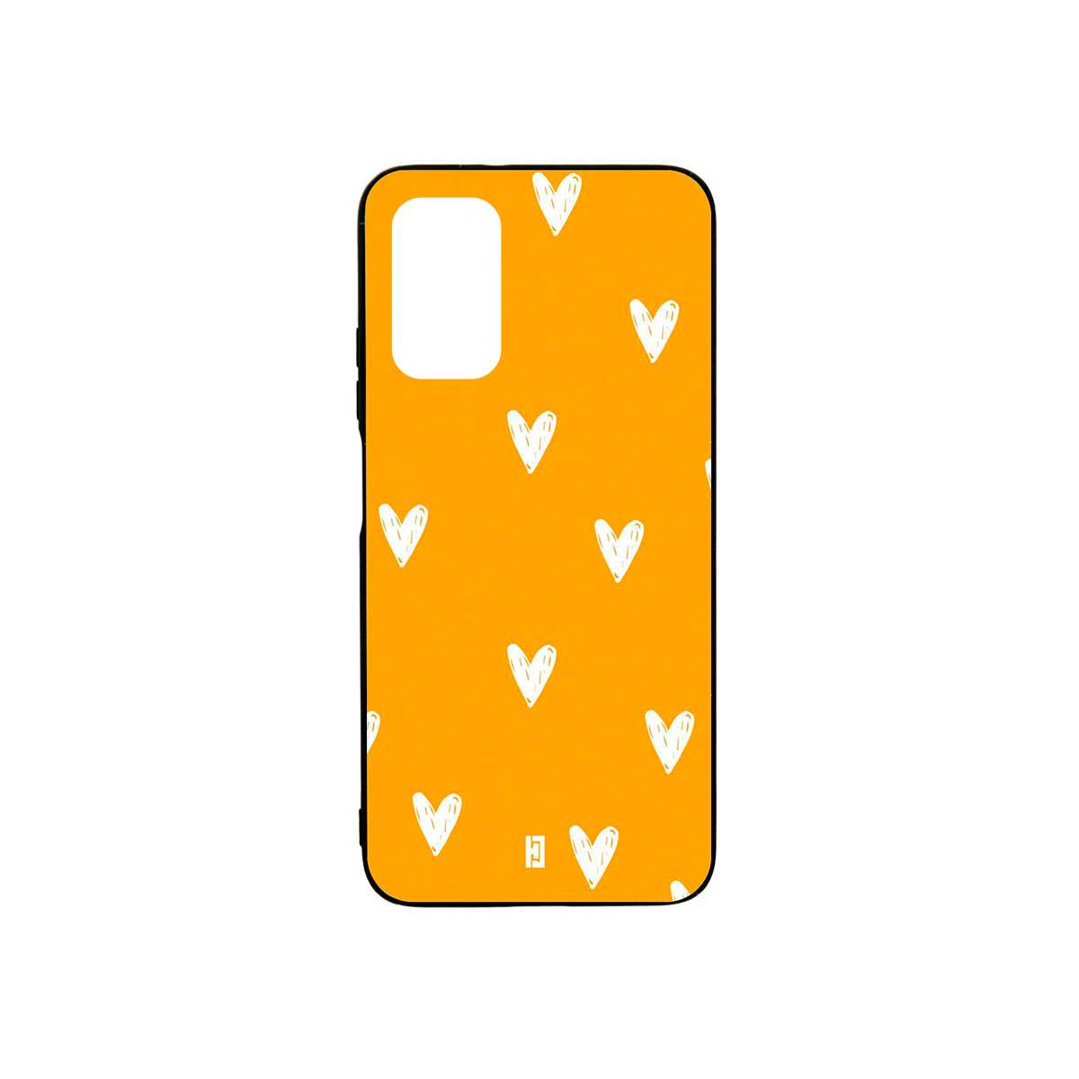 Funda Poco M3 Corazones Amarillo