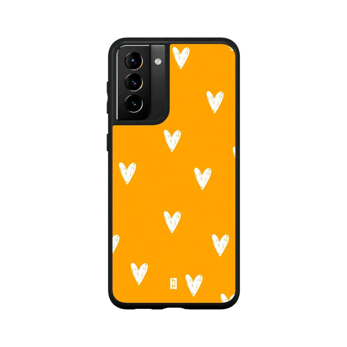 Funda Samsung Galaxy S21 Corazones Amarillo