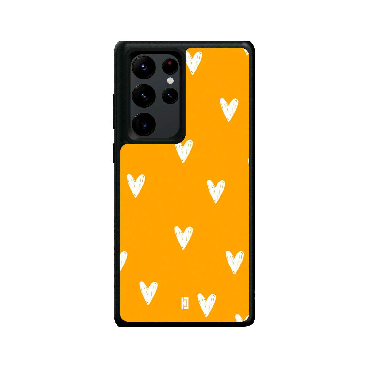 Funda Samsung Galaxy S22 Ultra Corazones Amarillo