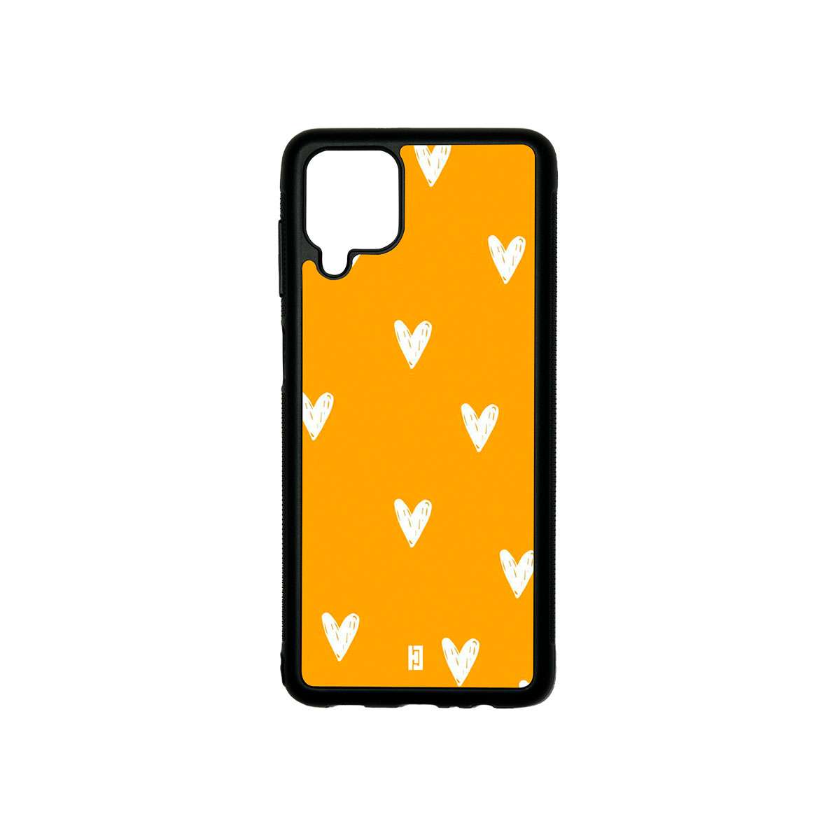 Funda Samsung Galaxy A12 5G Corazones Amarillo