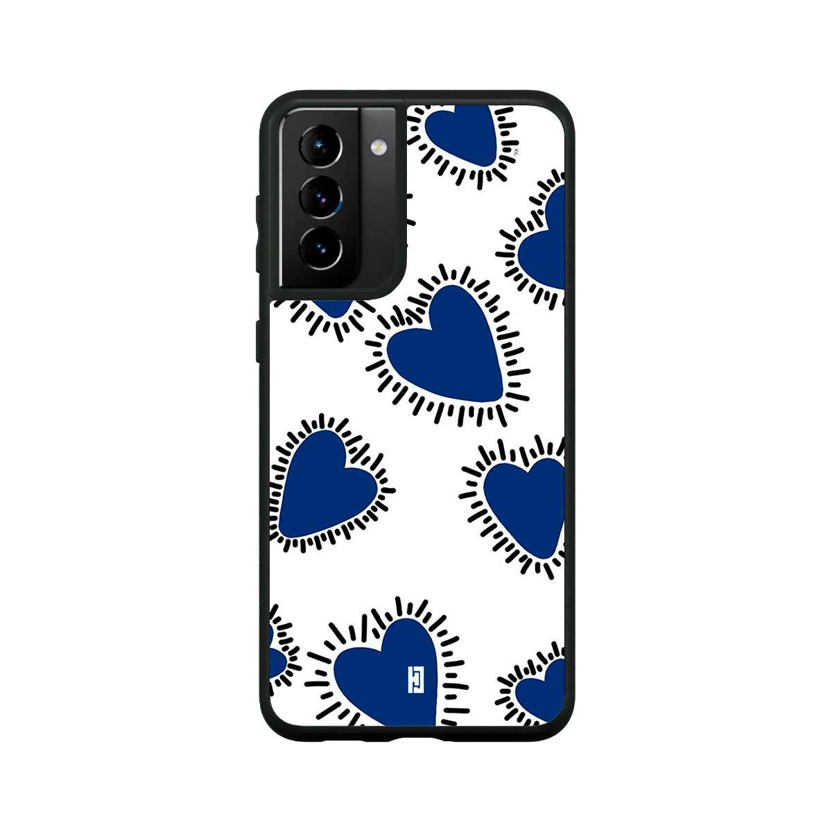 Funda Samsung Galaxy S21 Corazones Azules