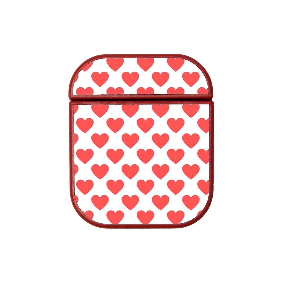 Funda Roja AirPods (1ª/2ª Gen) Mini Corazones